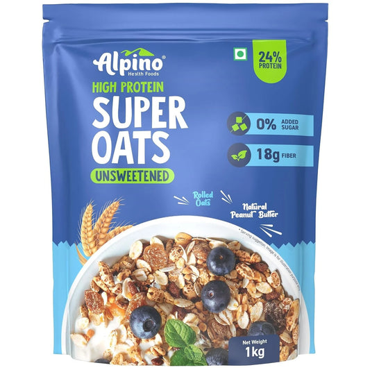 Alpino High Protein Super Oats Unsweetened | 22g Protein