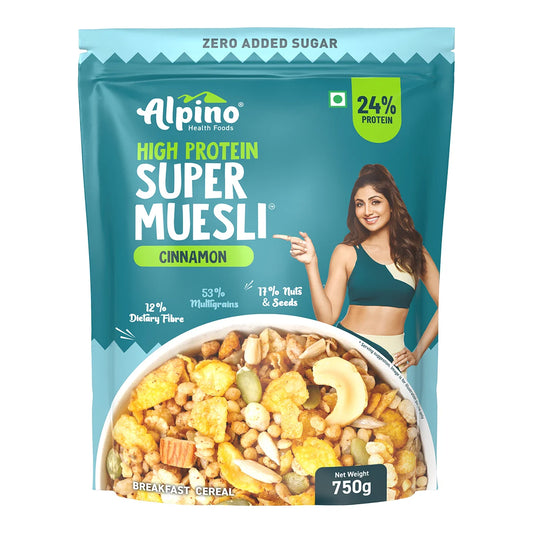 Alpino High Protein Super Muesli Cinnamon | 24g Protein Boost