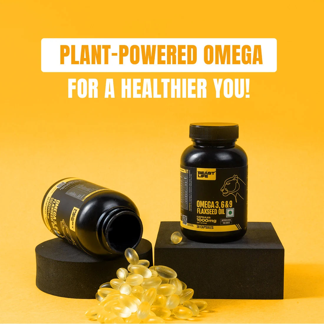 BeastLife Omega 3,6 & 9 Flax Seed Oil 1000mg Capsules