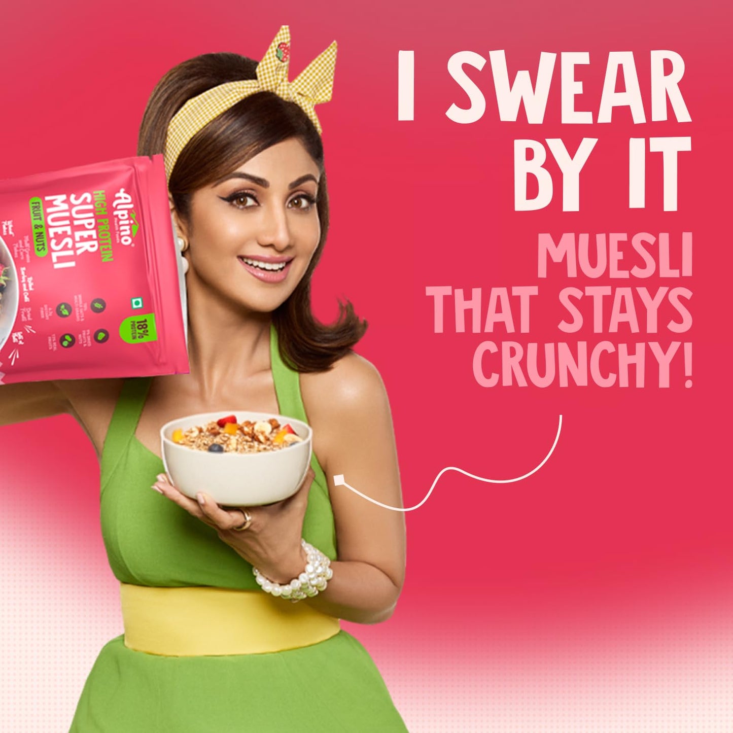 Alpino Super Muesli Fruit & Nuts | 18g Protein & Fiber Boost