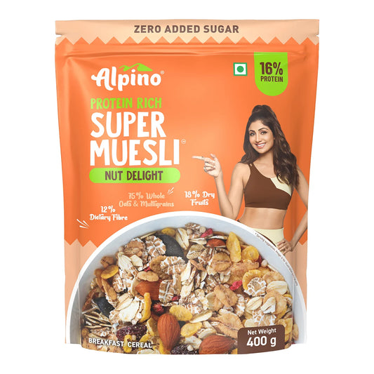 Alpino Super Muesli Nut Delight | Protein & Fiber Boost