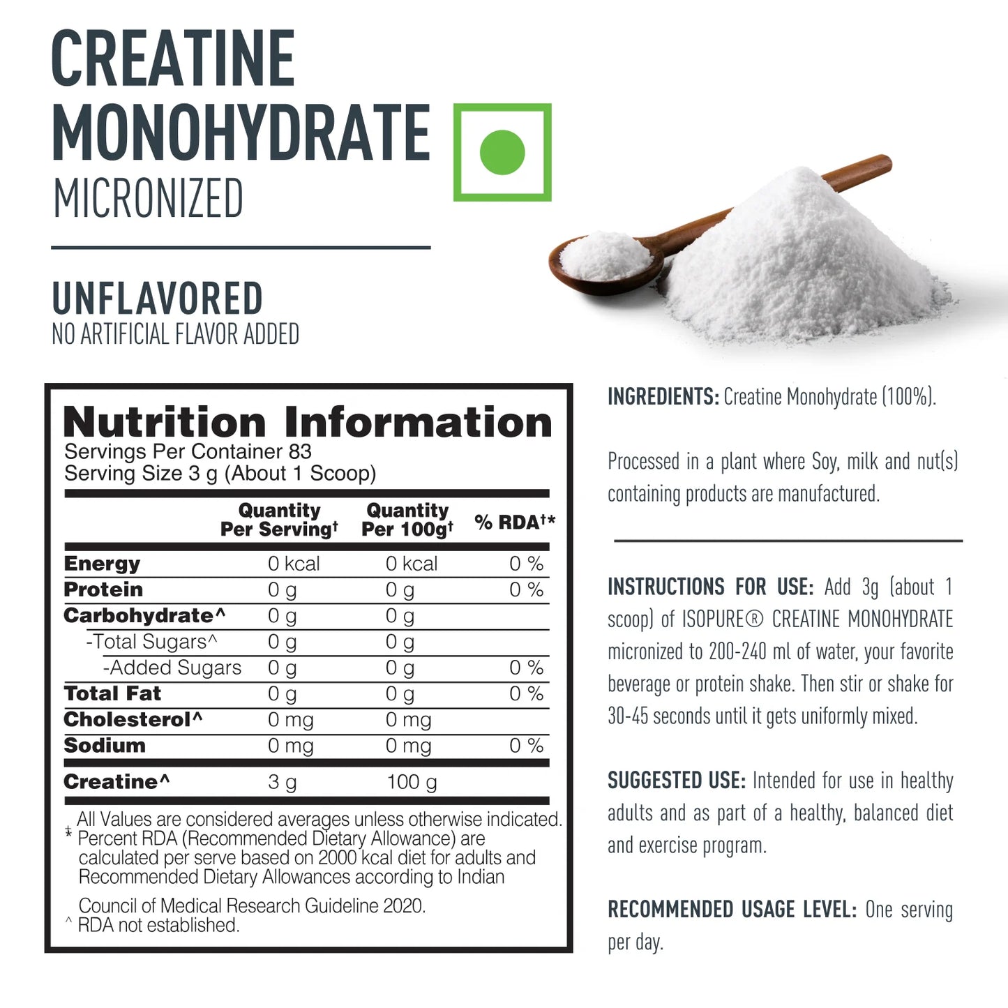 Isopure 100% Micronized Creatine | Pure Strength & Energy