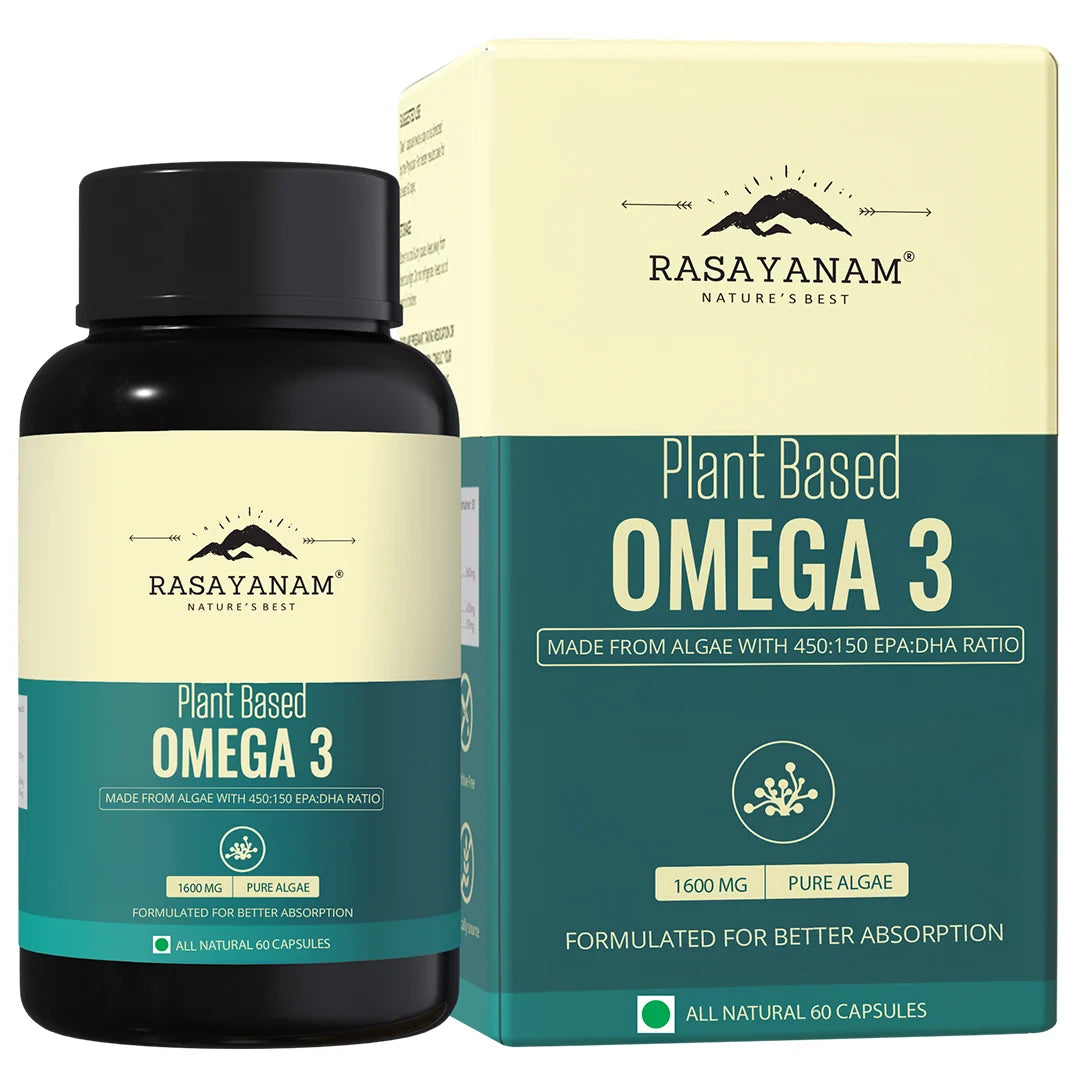 Rasayanam Plant Based Omega 3 - 1600mg Vegan DHA & EPA