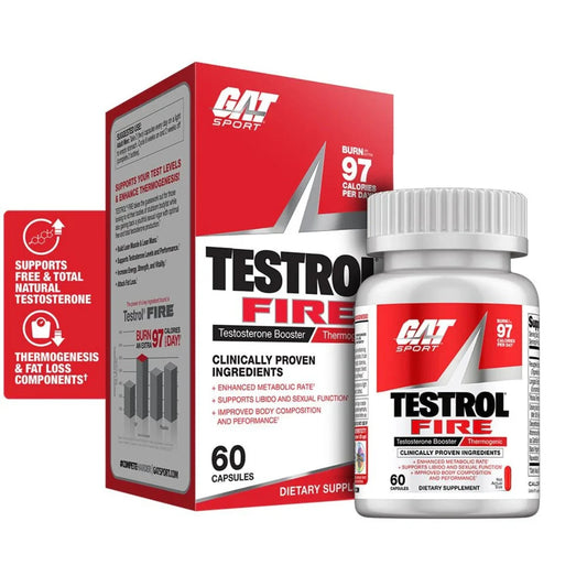 GAT Testrol Fire – Testosterone Booster & Fat Burner