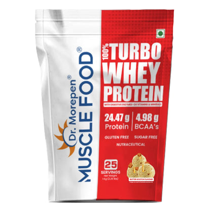 Dr. Morepen Turbo Whey Protein | 24g Protein & 5g BCAAs