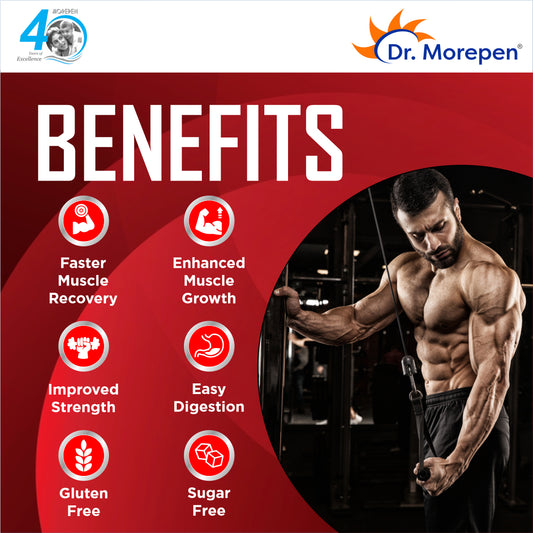Dr. Morepen Turbo Whey Protein | 24g Protein & 5g BCAAs