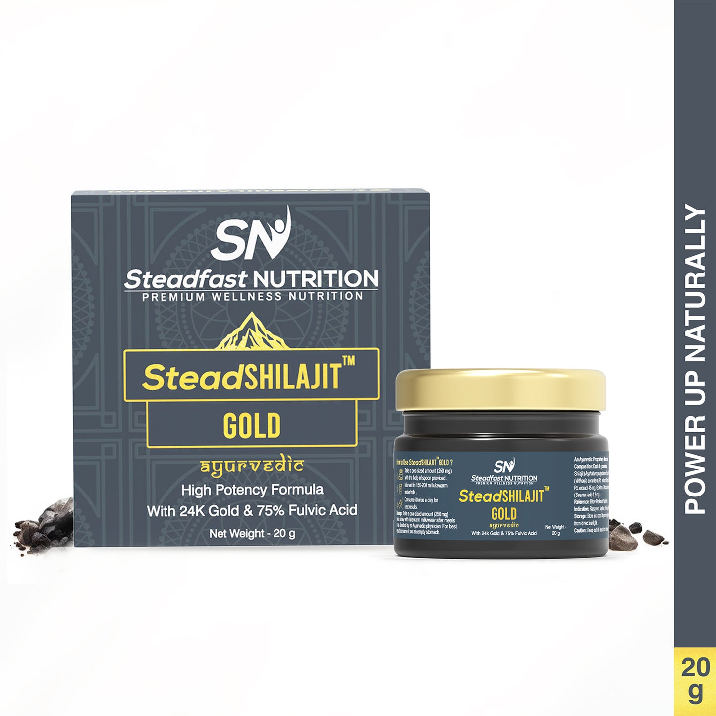 SteadSHILAJIT Gold | 24k Gold & 75% Fulvic Acid Formula