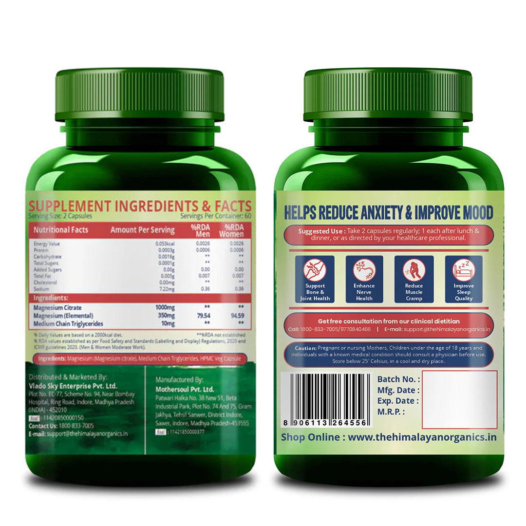 Vlado's Himalayan Organics Magnesium Citrate | Bone & Muscle Health