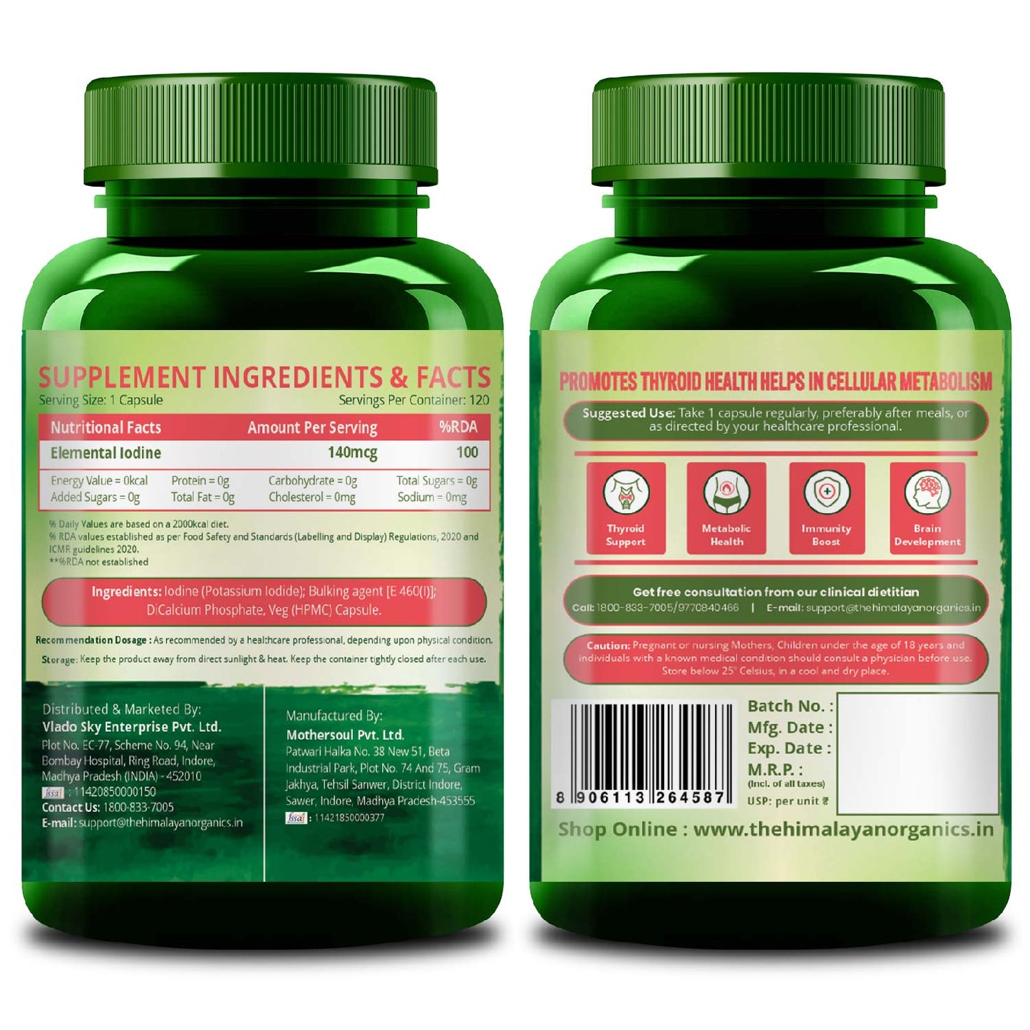 Vlado's Himalayan Organics Iodine - Thyroid & Metabolism
