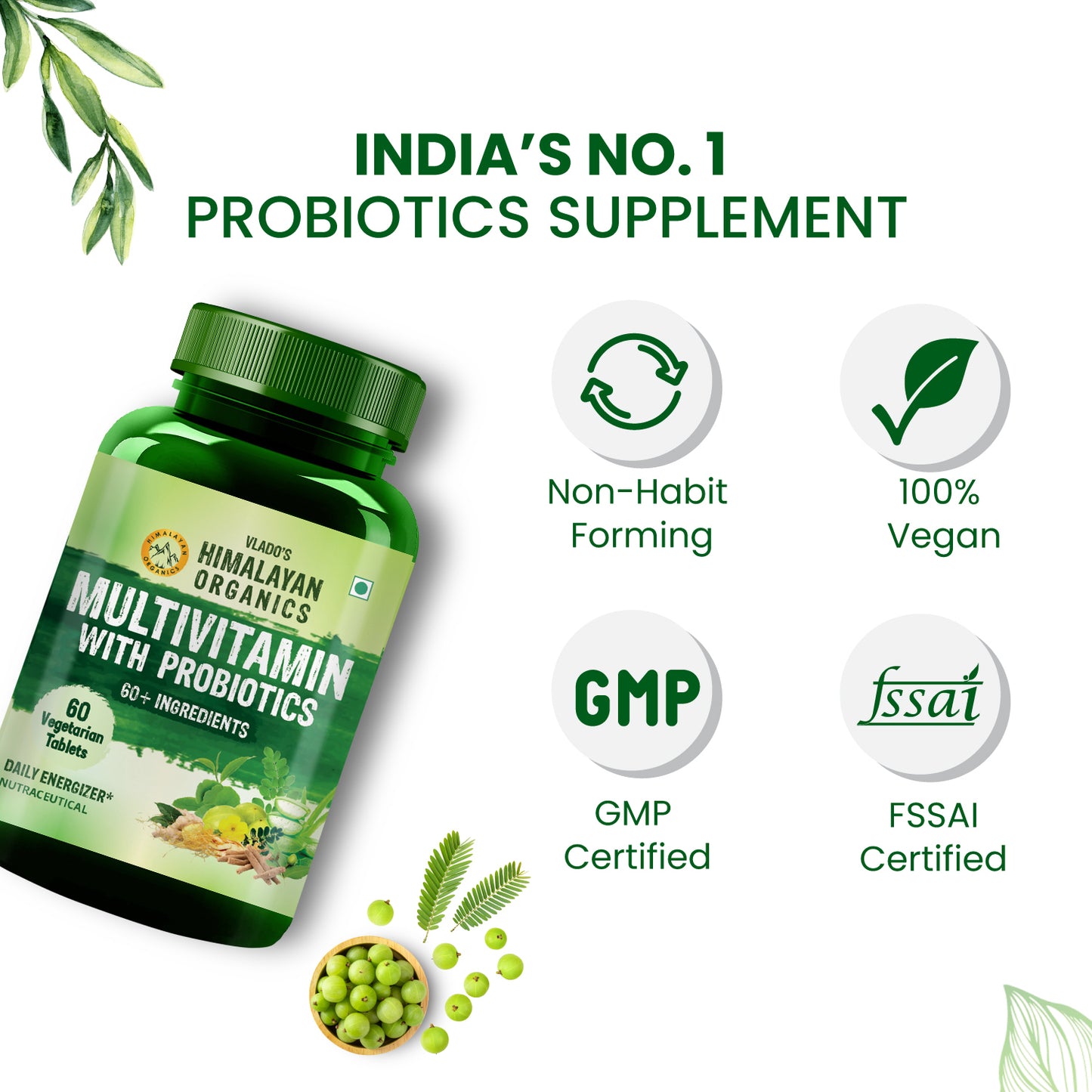 Vlado's Himalayan Organics Multivitamin with Probiotics