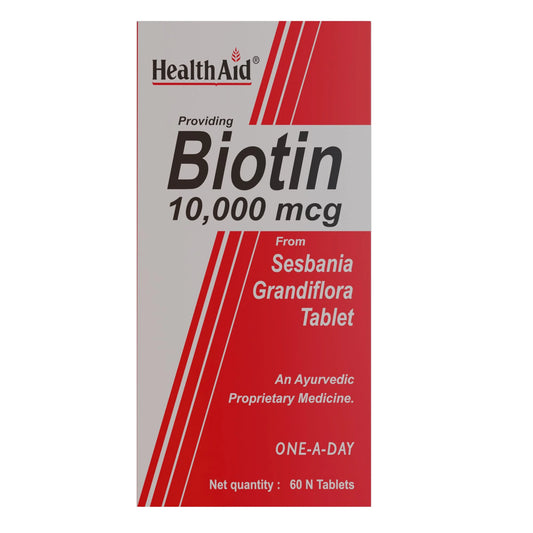 HealthAid Biotin 10000mcg for Hair, Skin & Nail Health