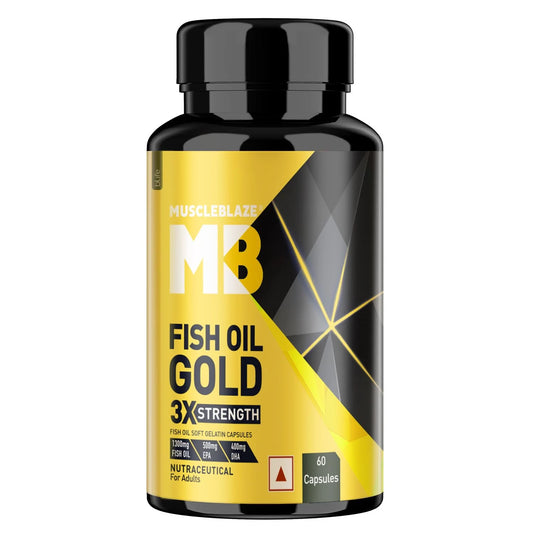 MuscleBlaze Omega 3 Fish Oil Gold 1250mg Triple Strength
