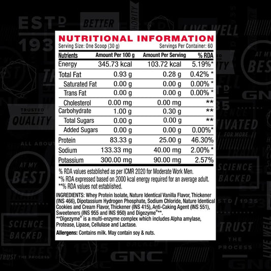 GNC AMP Pure Isolate - Fast Absorbing Whey Protein
