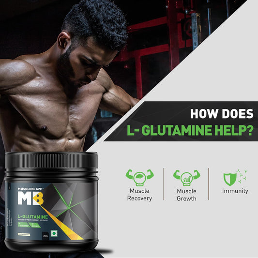 MuscleBlaze L-Glutamine – Boost Recovery & Immunity