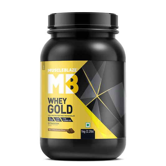 MuscleBlaze Whey Gold - 25g Pure Whey Protein Isolate