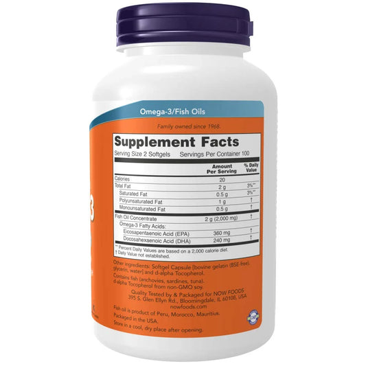 Now Foods Omega-3 Fish Oil - Heart & Brain Support