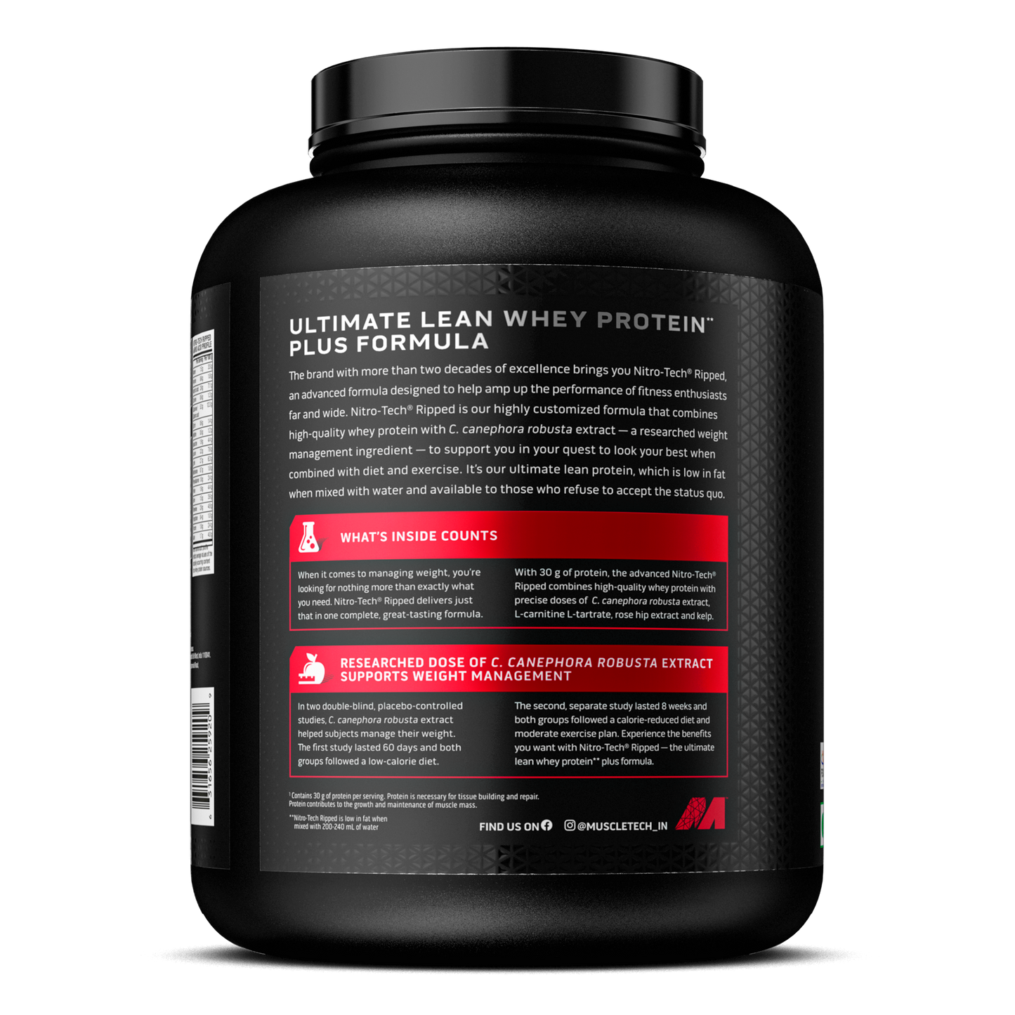 MuscleTech NitroTech Ripped - Lean Protein & Fat Loss