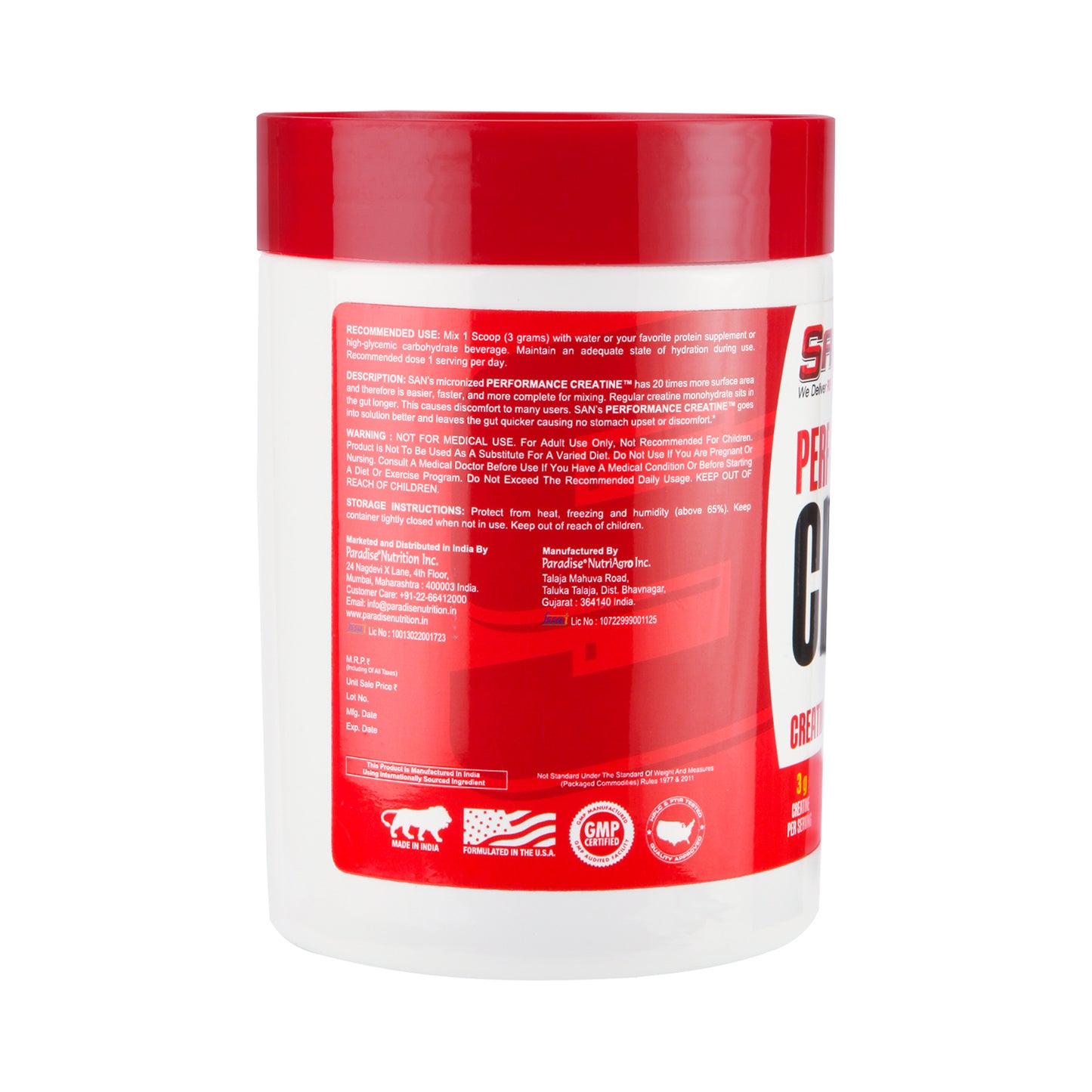 SAN Performance Creatine Monohydrate | Muscle & Strength Boost