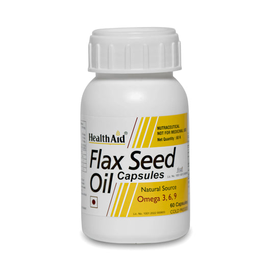 HealthAid Flaxseed Oil 1000mg - Omega 3, 6 & 9 Support