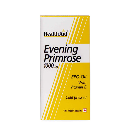 HealthAid Evening Primrose Oil 1000mg with Vitamin E - Hormone & Skin Support