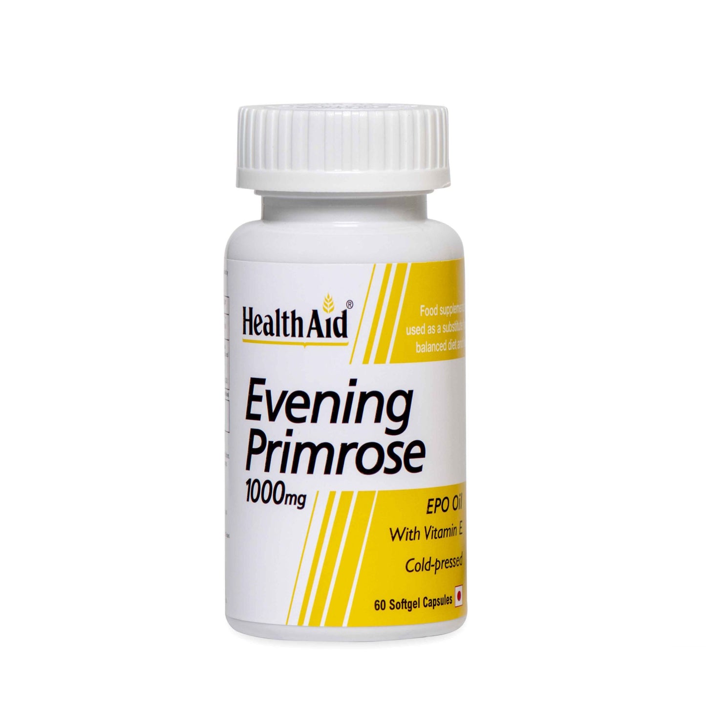 HealthAid Evening Primrose Oil 1000mg with Vitamin E - Hormone & Skin Support