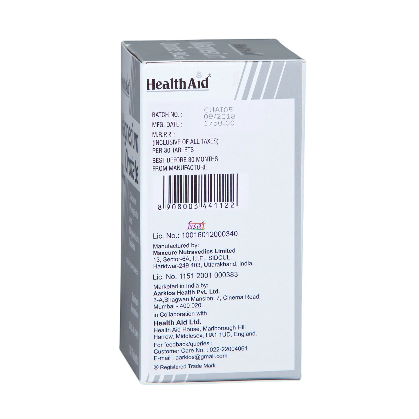 HealthAid Magnesium Glycinate with Zinc | Muscle & Sleep