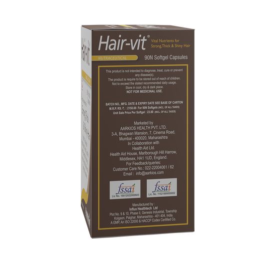 HealthAid Hair-Vit Capsules for Strong, Shiny Hair