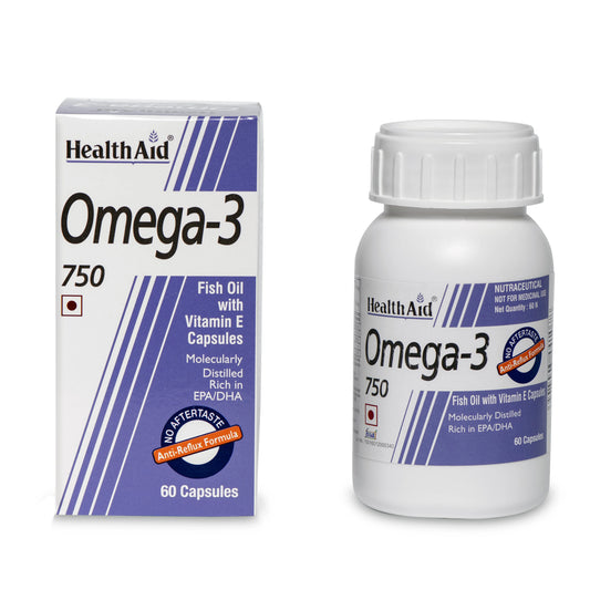 HealthAid Omega 3 750mg - EPA & DHA for Heart & Brain