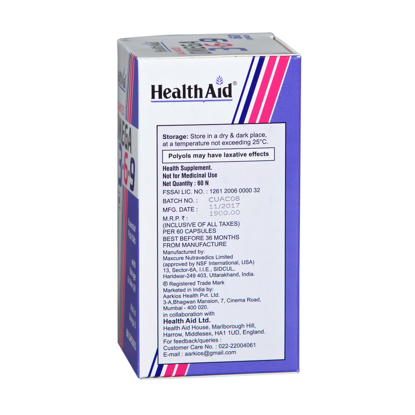 HealthAid Balanced Omega 3 6 9 - Essential Fatty Acids