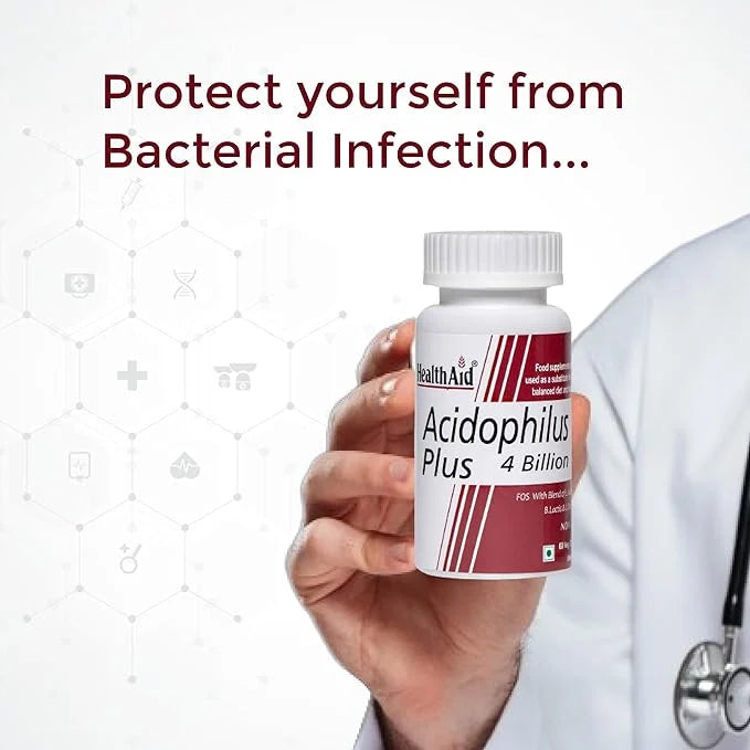 HealthAid Acidophilus Plus 4 Billion Probiotic Capsules