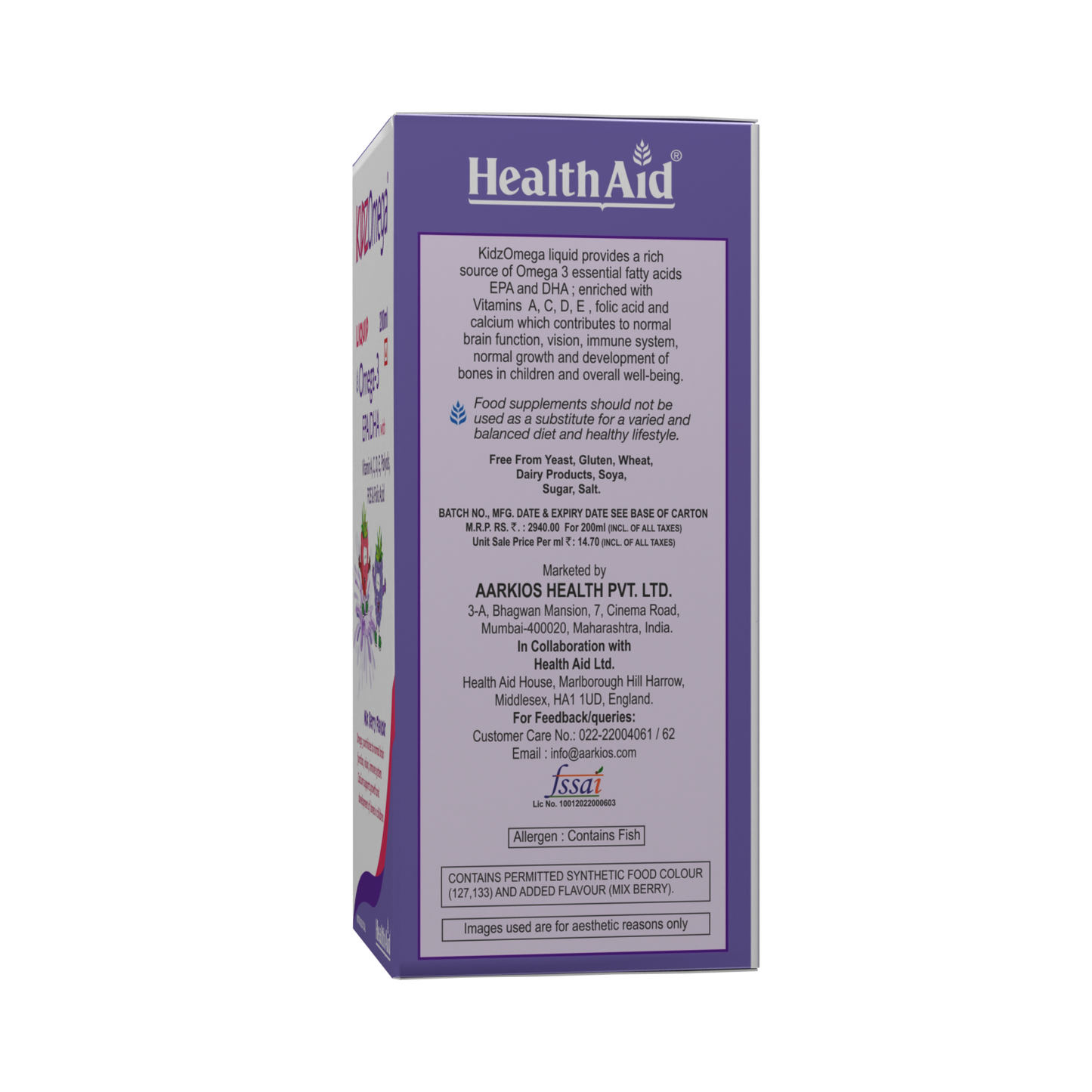 HealthAid Kidz Omega | Brain & Bone Support for Kids
