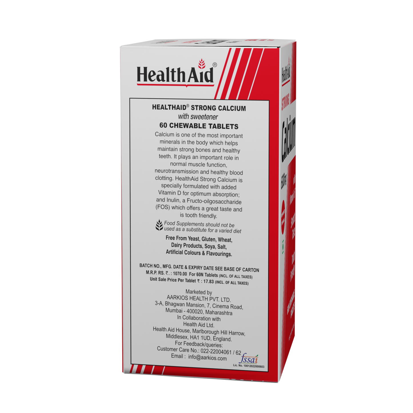 HealthAid Strong Calcium 600mg | Bone & Teeth Support