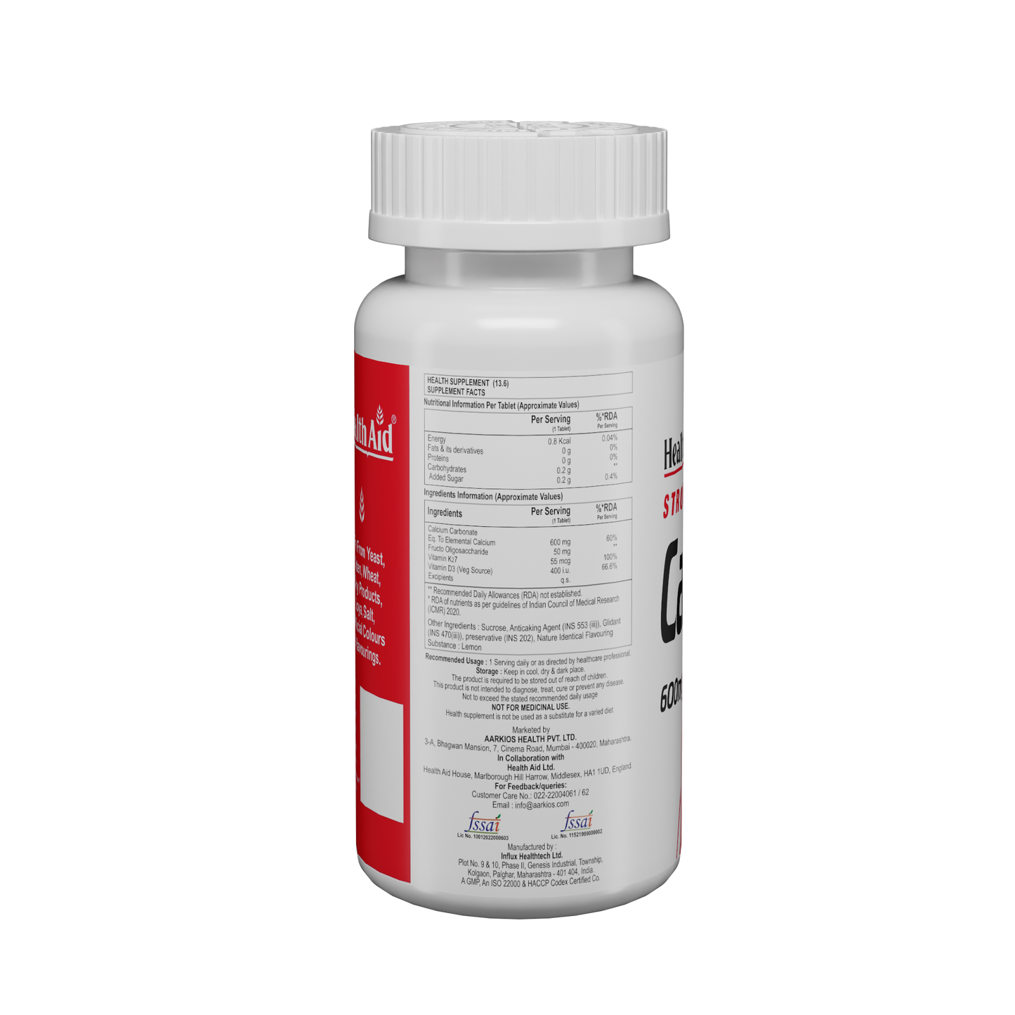 HealthAid Strong Calcium 600mg | Bone & Teeth Support