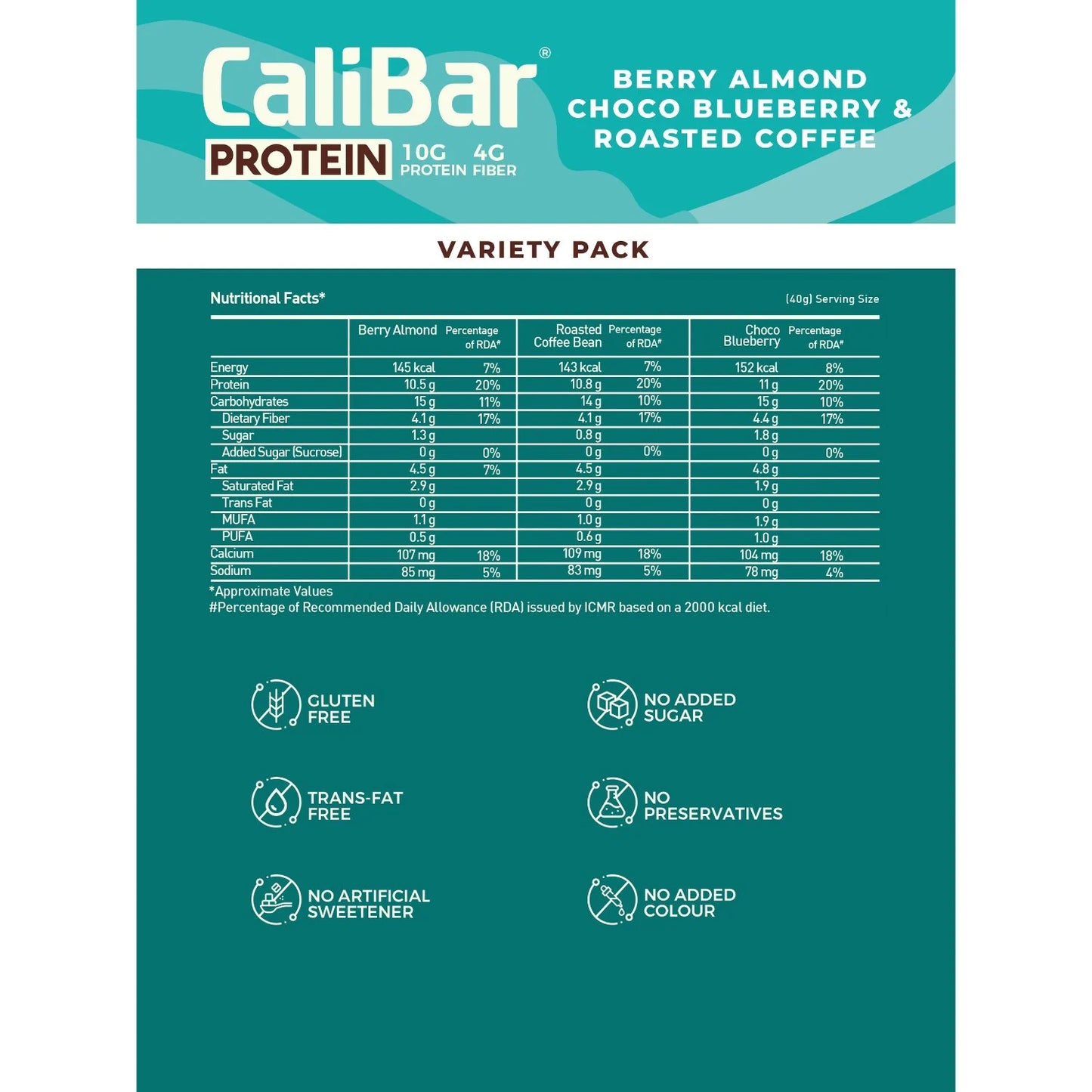 CaliBar 10g Protein Bar – High Protein, Low Sugar Snack
