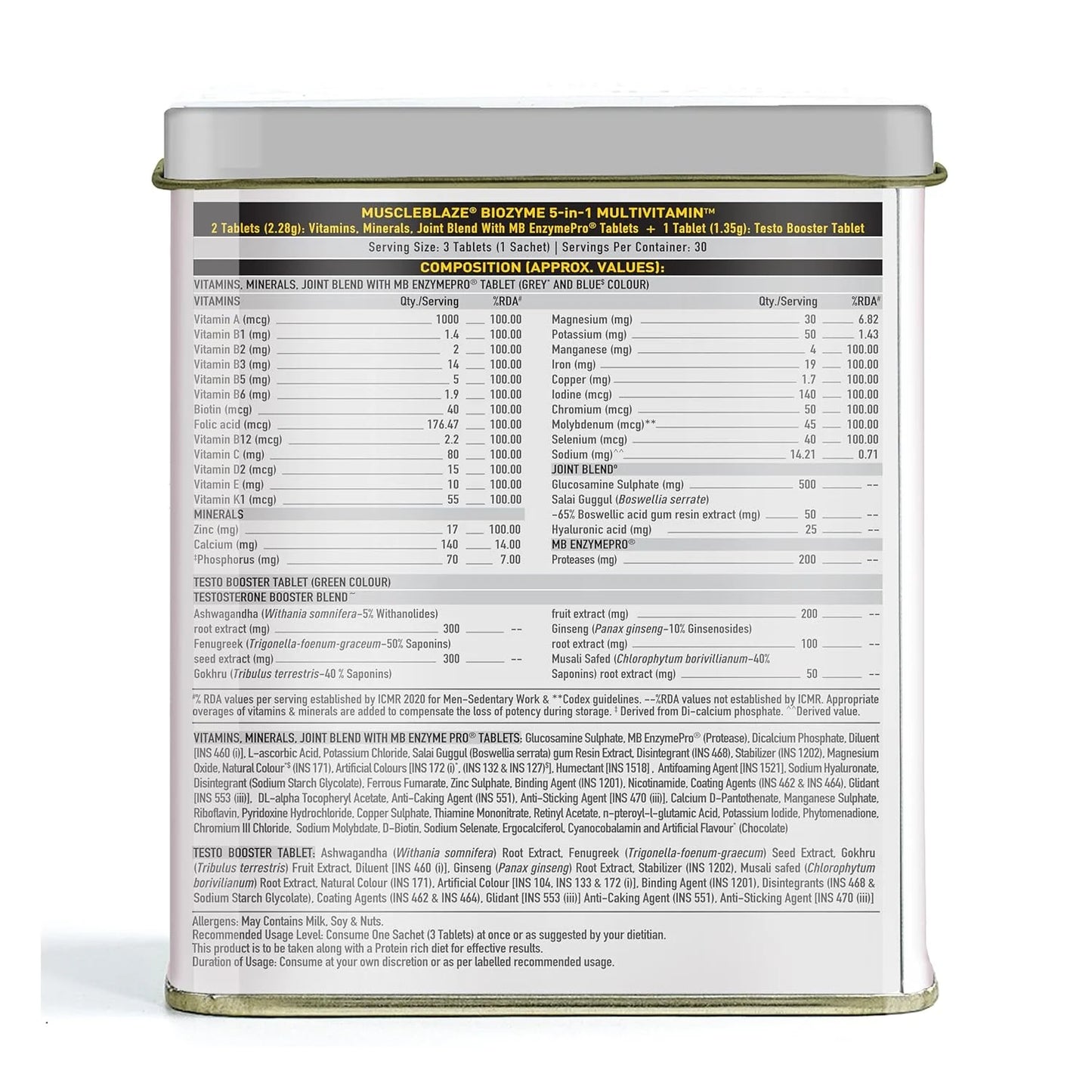MuscleBlaze Biozyme 5-in-1 Multivitamin – Total Wellness