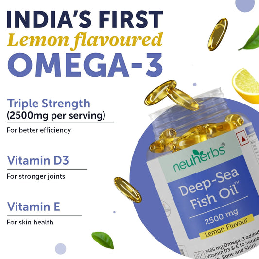 Neuherbs Deep Sea Omega 3 Fish Oil 2500mg Triple Strength