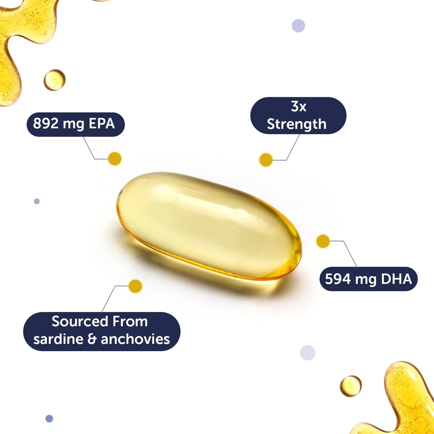 Neuherbs Deep Sea Omega 3 Fish Oil 2500mg Triple Strength