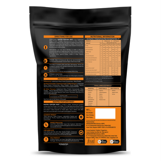 Nakpro Perform Whey Protein - 24g Protein, High BCAA