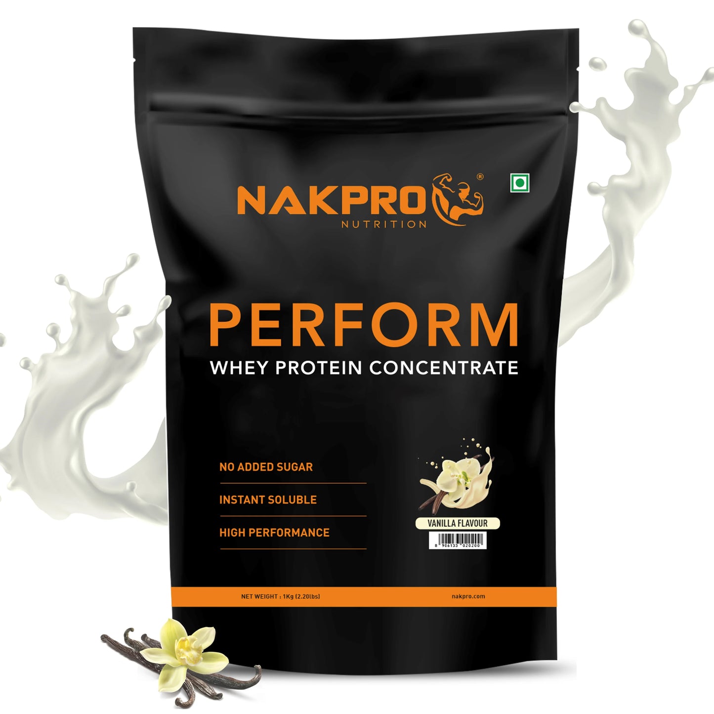 Nakpro Perform Whey Protein - 24g Protein, High BCAA