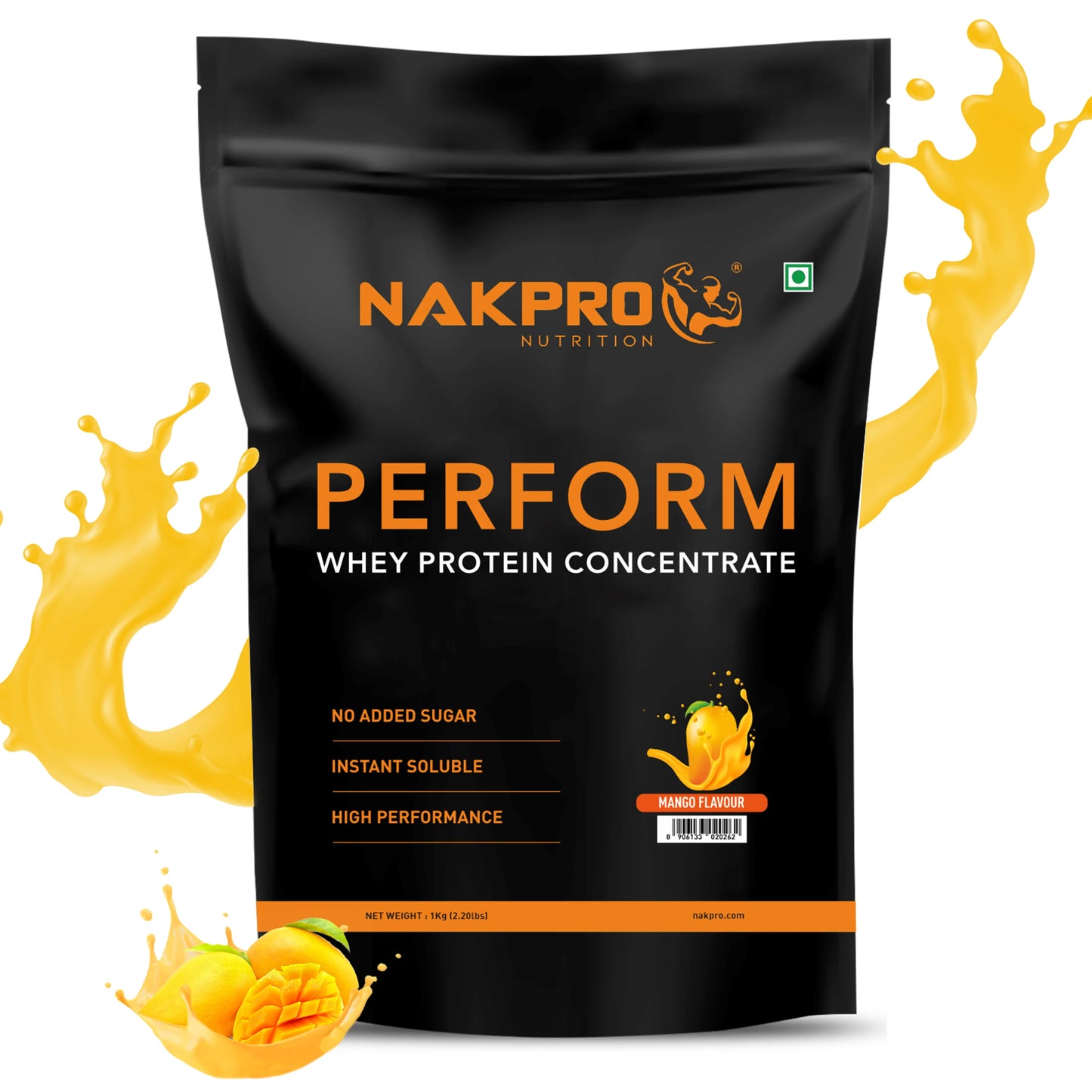 Nakpro Perform Whey Protein - 24g Protein, High BCAA