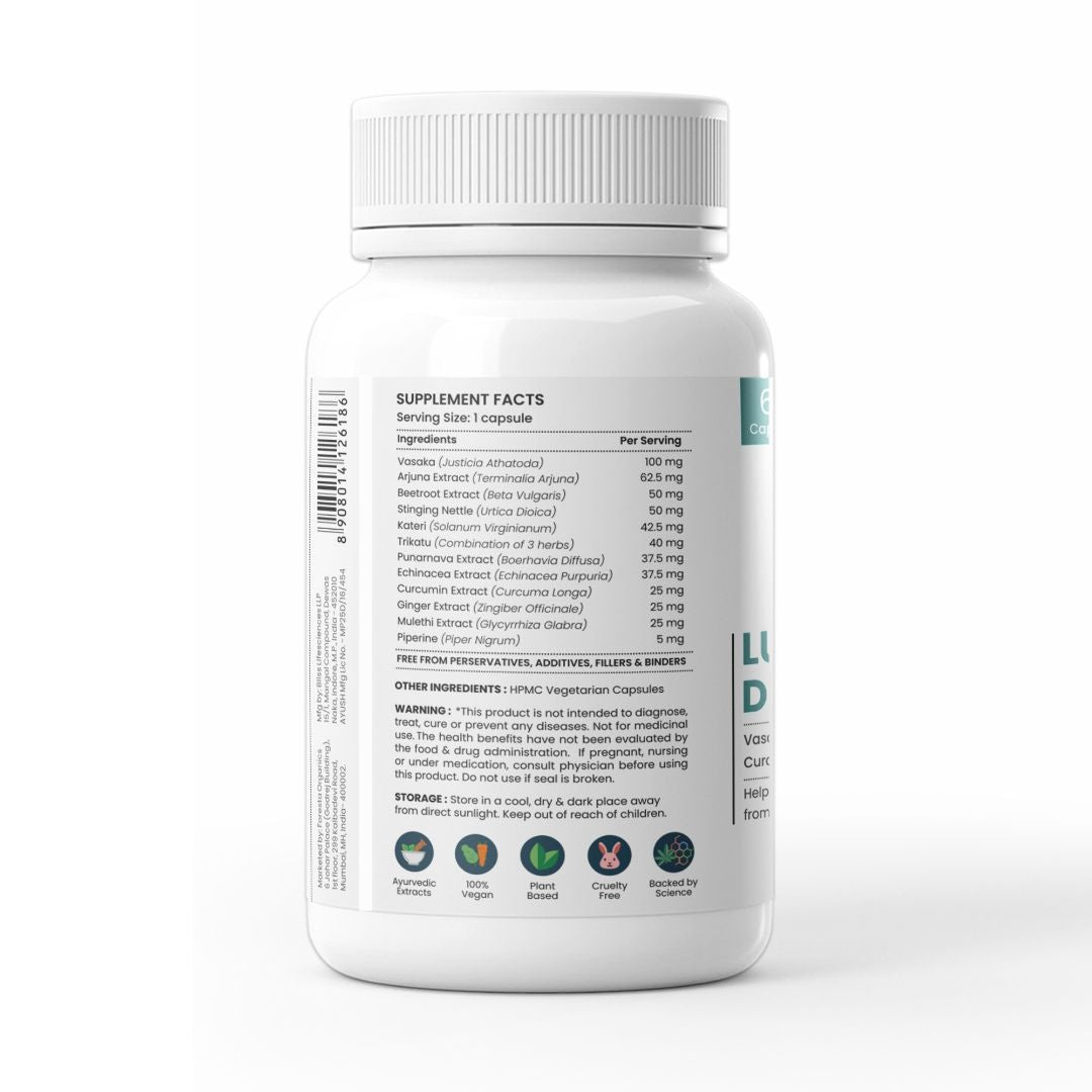 Foresta Organics Lung Detox | Herbal Lung Support Capsule