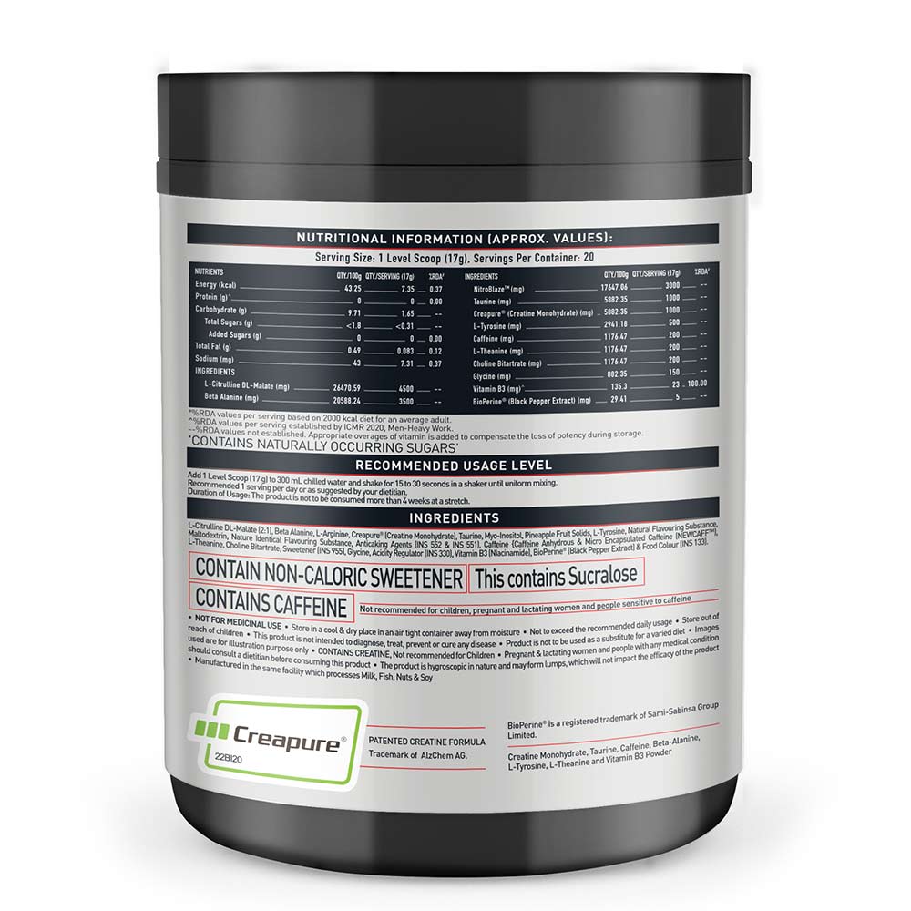 MuscleBlaze Wrathx – Energy & Endurance Pre-Workout