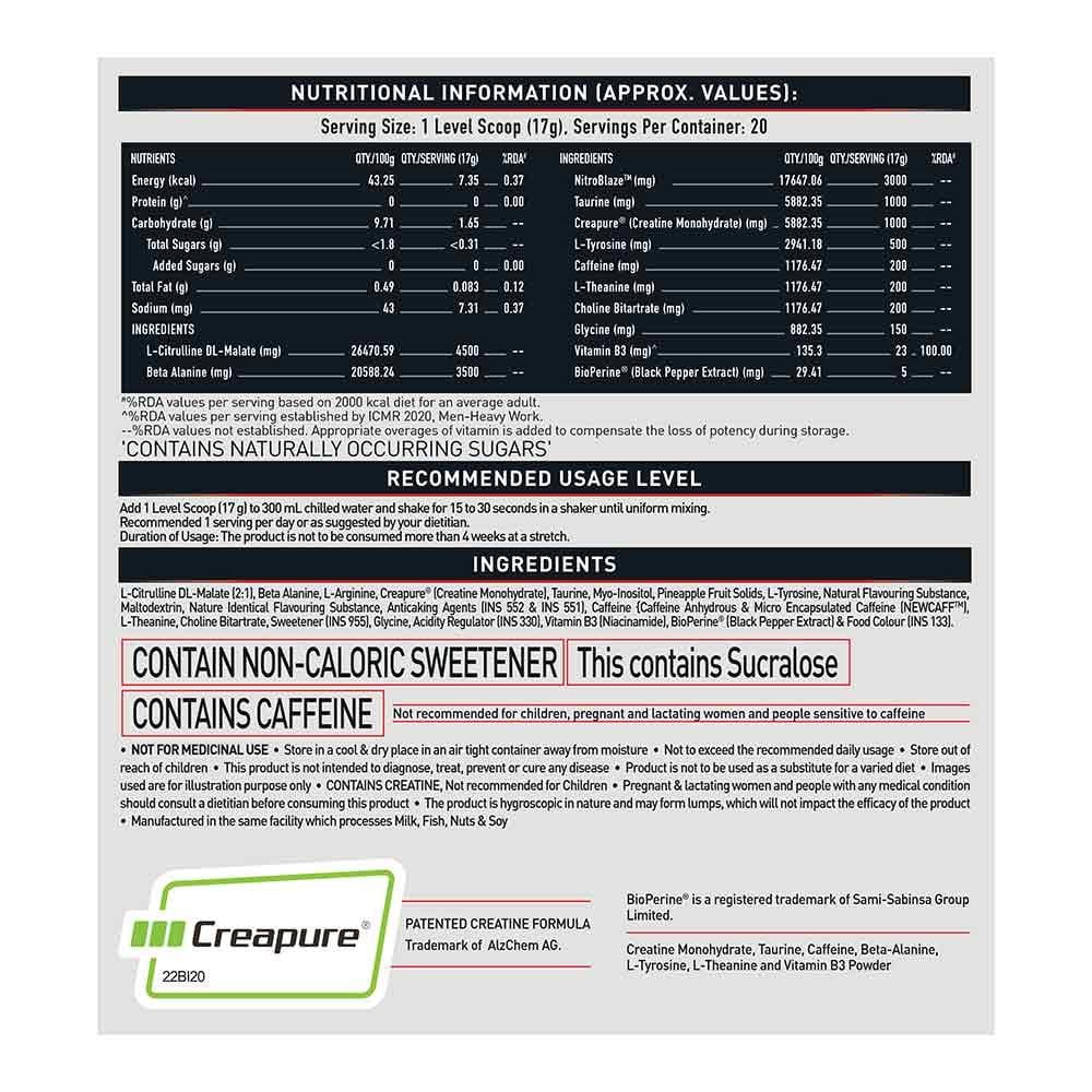 MuscleBlaze Wrathx – Energy & Endurance Pre-Workout