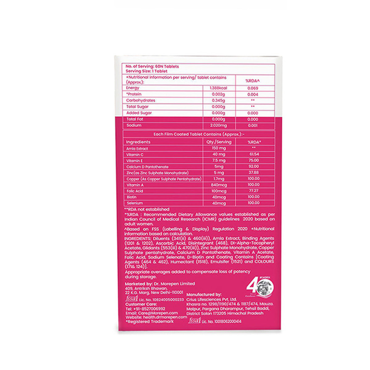 Dr. Morepen Biotin+ Advanced for Hair, Skin & Nails