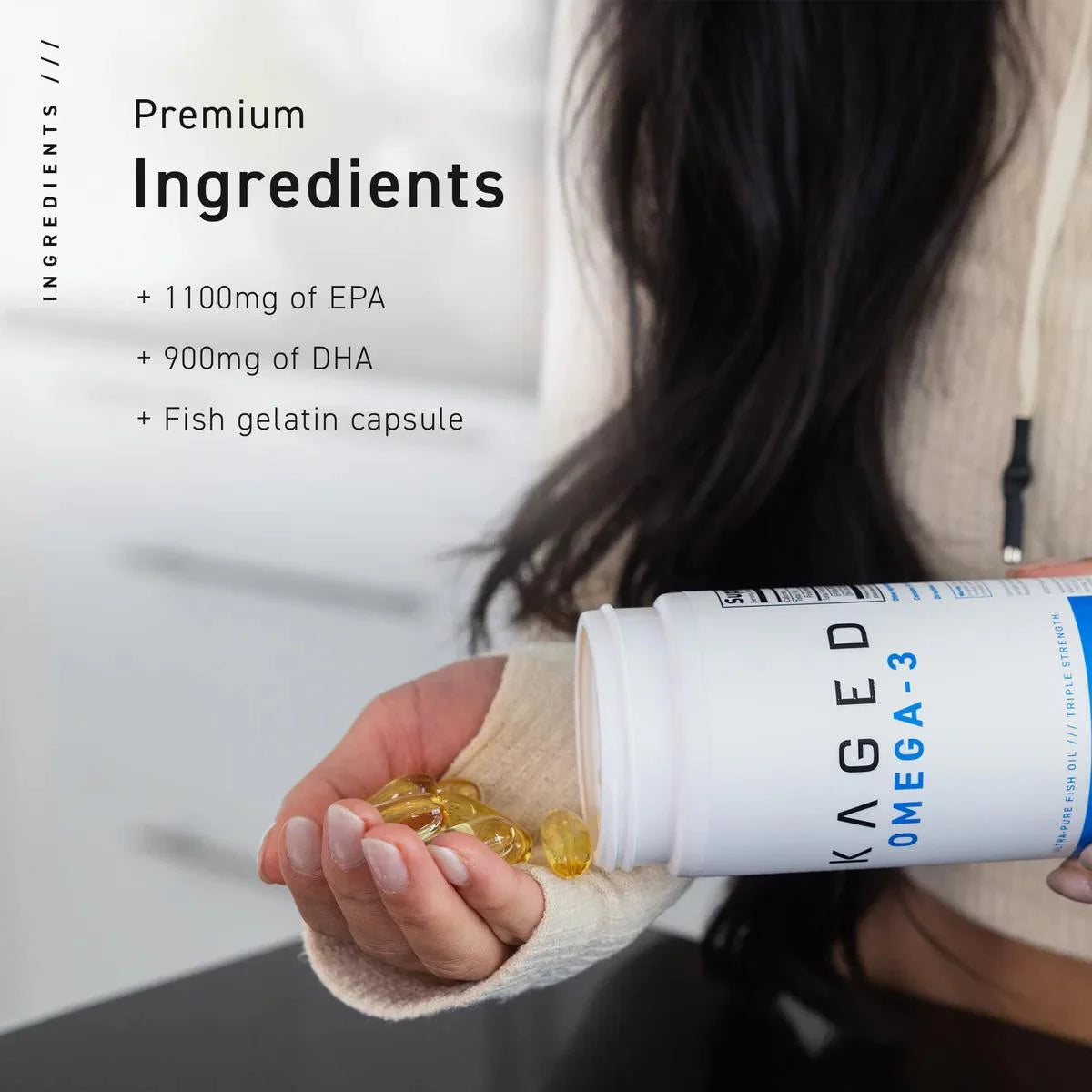 Kaged Muscle Omega 3 - Pure Triglyceride Fish Oil