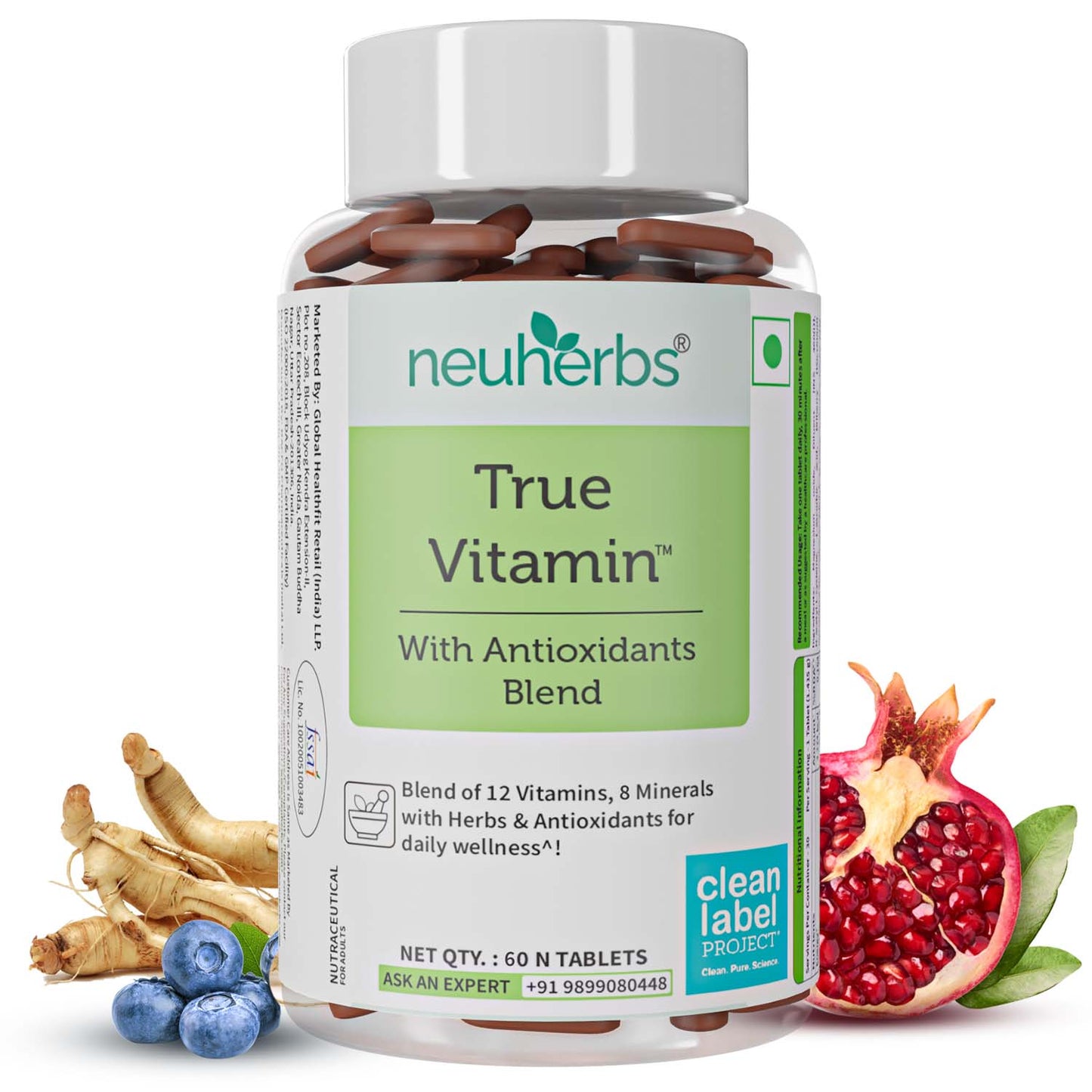 Neuherbs True Vitamins | Multivitamin with Antioxidants & Herbs
