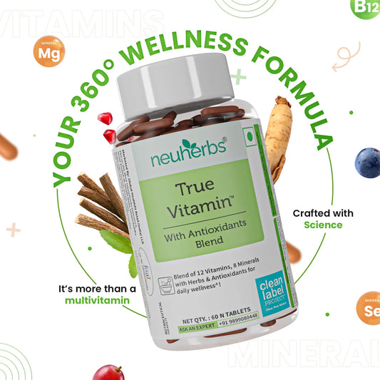 Neuherbs True Vitamins | Multivitamin with Antioxidants & Herbs