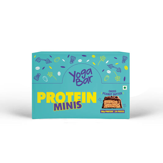 YogaBar Protein Minis, 4g Choco Peanut Butter Protein Bar - Pack of 24 480g